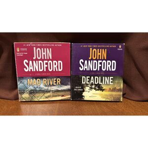 John Sandford Lot of 2 Audiobook  Books On CD Mad River & Deadline